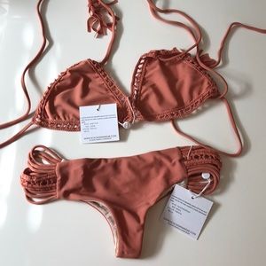 NWT Acacia Swimwear set one Papaya